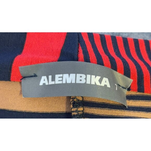 Alembika Womens Striped Multicolor Long Sleeve Tunic Top Size 1/S - Picture 5 of 5